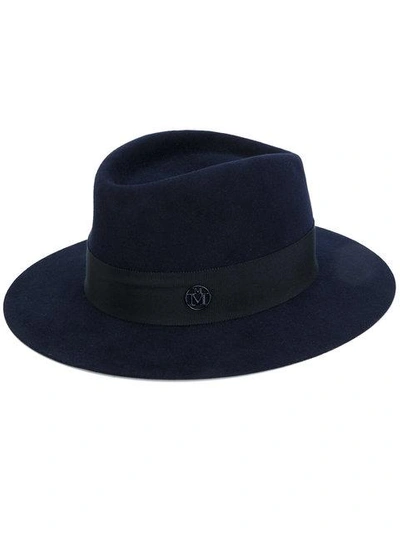 Shop Maison Michel Andre Felt Hat In Blue