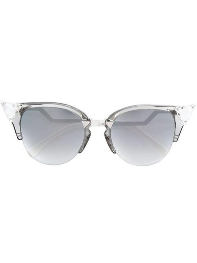 Shop Fendi Iridia Sunglasses In Metallic