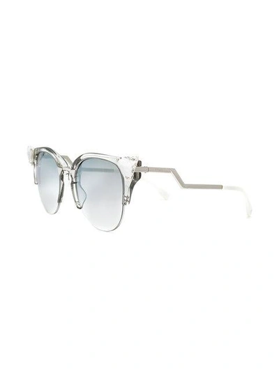 Shop Fendi Iridia Sunglasses In Metallic