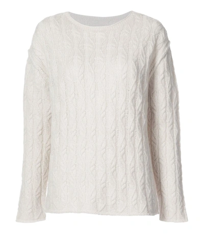 Shop Nili Lotan Ivory Cable Knit Sweater