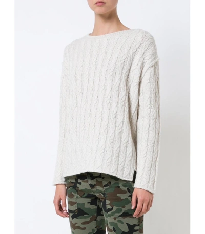Shop Nili Lotan Ivory Cable Knit Sweater