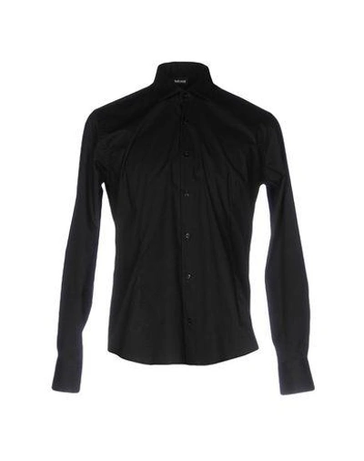 Shop Just Cavalli Shirts In Black