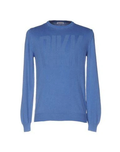 Shop Bikkembergs Sweaters In Pastel Blue