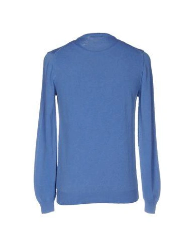 Shop Bikkembergs Sweaters In Pastel Blue