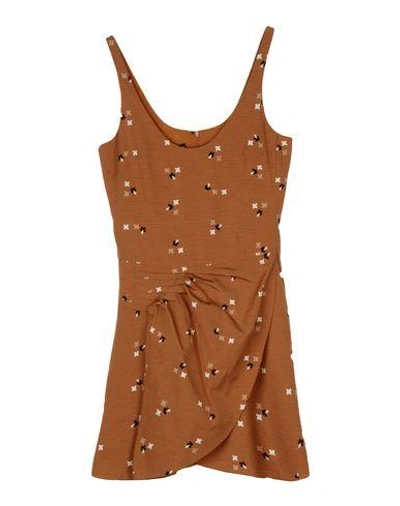 Shop Emporio Armani Short Dress In Brown