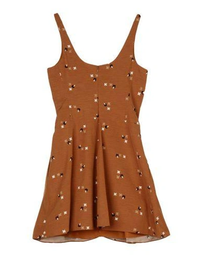 Shop Emporio Armani Short Dress In Brown