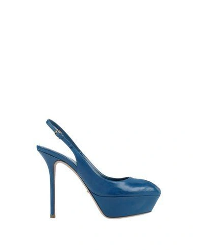 Shop Sergio Rossi Sandals In Pastel Blue