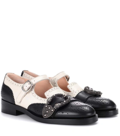 Shop Gucci Queercore Brogue Monk Shoes In White