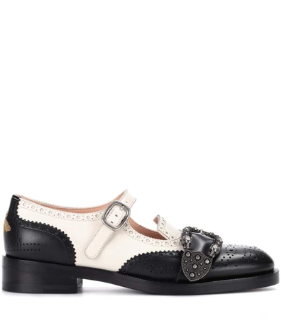 Shop Gucci Queercore Brogue Monk Shoes In White