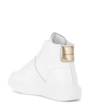 Shop Alexander Mcqueen High-top Leather Sneakers In White