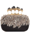 Alexander Mcqueen Eagle Wing Knuckle Box Clutch - Black In Llack