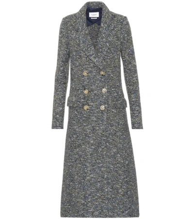 Shop Isabel Marant Étoile Overton Boucle Coat In Green