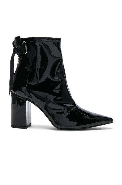 Self-portrait X Clergerie Karli Patent Leather Ankle Boots In Black