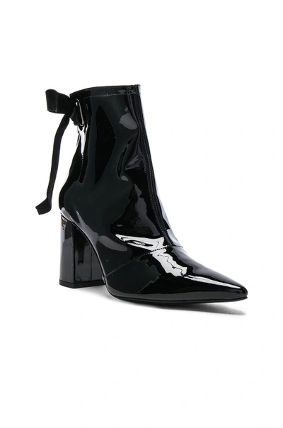 Shop Self-portrait X Robert Clergerie Patent Leather Karli Boots In Black