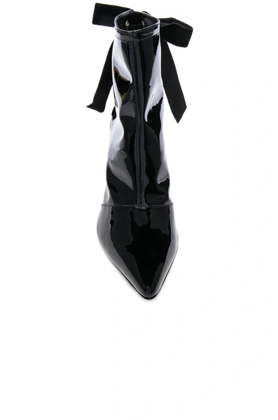 Shop Self-portrait X Robert Clergerie Patent Leather Karli Boots In Black