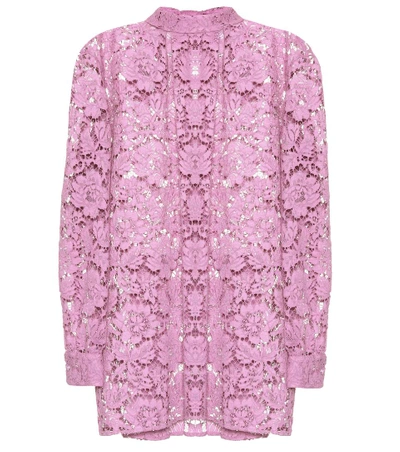 Valentino Lace Shirt In Pink
