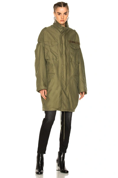 Shop R13 Gusseted M65 Jacket In Green