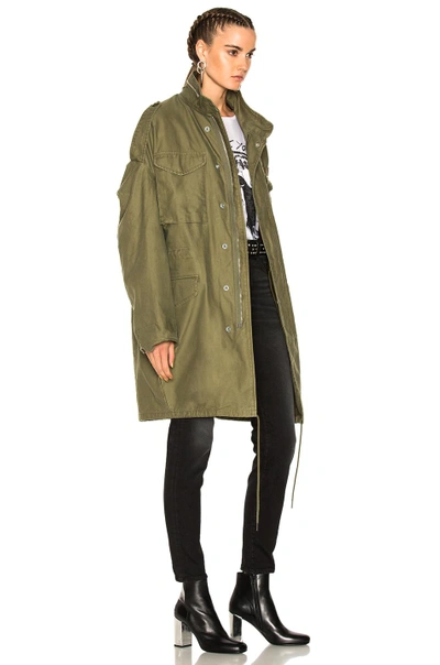 Shop R13 Gusseted M65 Jacket In Green