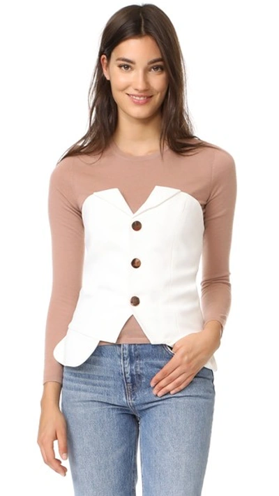 Laveer Buster Top In Cream