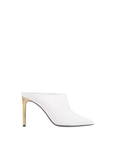 Shop Lanvin Mules In White