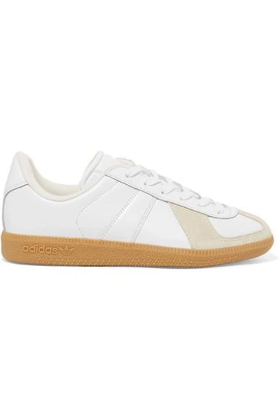 Shop Adidas Originals Bw Army Suede-trimmed Leather Sneakers