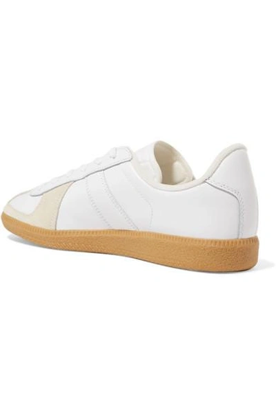 Shop Adidas Originals Bw Army Suede-trimmed Leather Sneakers