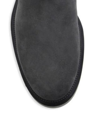 Shop Aquatalia Travis Leather Fur Boots In Grey