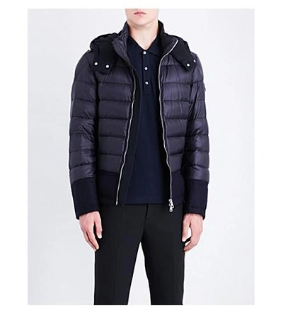 Moncler Riom Quilted Shell Jacket In Navy | ModeSens