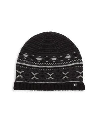 Shop Block Headwear Fairisle Beanie In Black