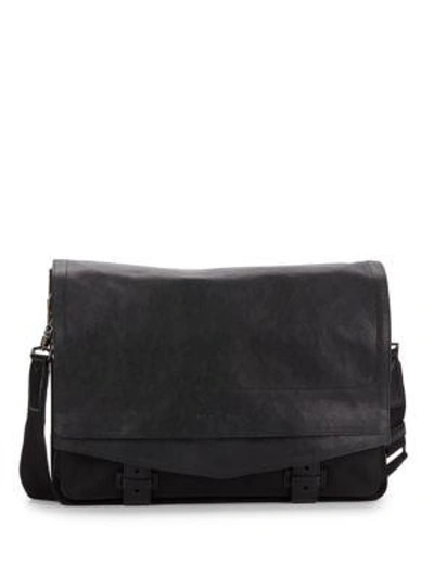 Proenza Schouler Leather & Canvas Messenger Bag In Black