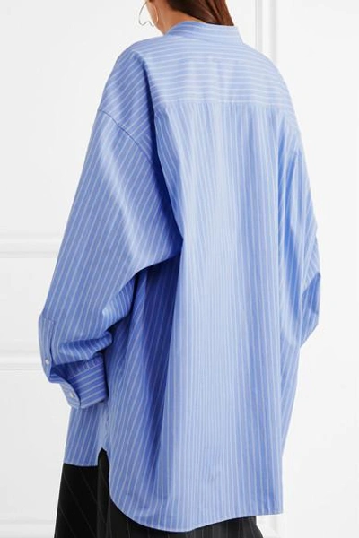 Shop Maison Margiela Oversized Striped Cotton-poplin Shirt Dress
