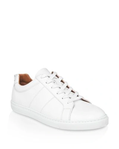 Whistles Koki Lizard-embossed Leather Low-top Sneakers In White