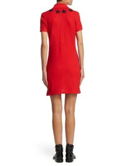 Shop Givenchy Cotton Star Dress In Red-black
