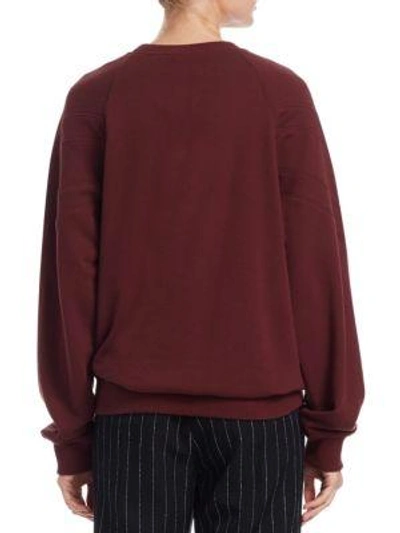 Shop Marc Jacobs Logo Cotton Sweatshirt In Burgundy