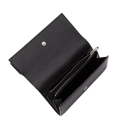 Shop Givenchy Horizon Leather Flap Front Wallet In Black