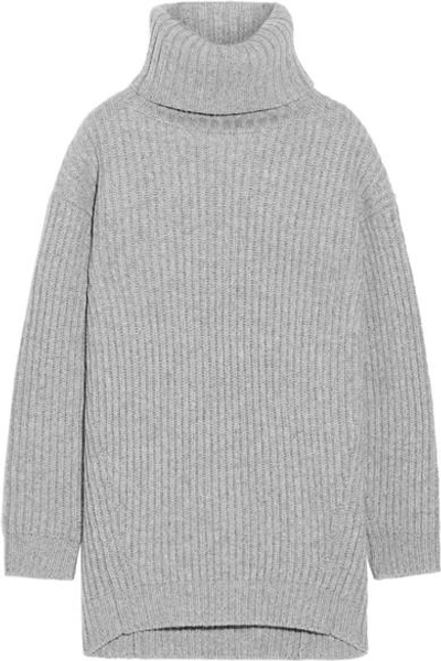 Shop Acne Studios Disa Oversized Ribbed Wool Turtleneck Sweater