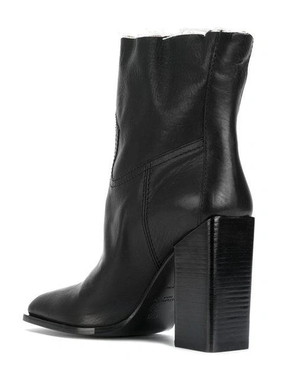 Shop Saint Laurent Jodie 105 Western Ankle Boots In 1000 Black