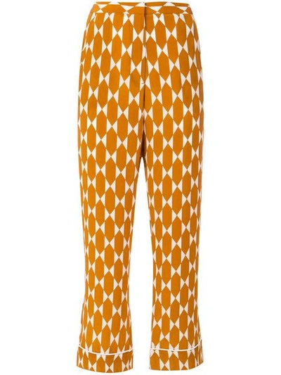 Shop Tory Burch Printed Cropped Trousers