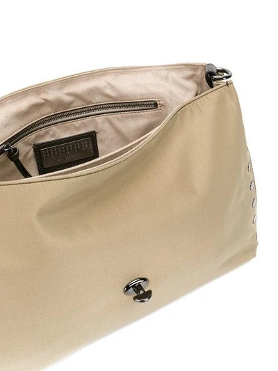 Shop Zanellato Messenger Tote Bag - Neutrals