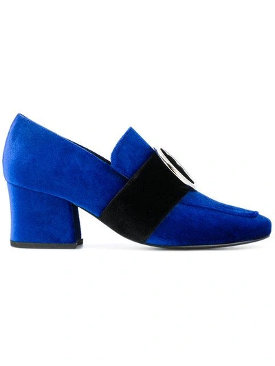 Shop Dorateymur Pilgrim Buckle Loafers - Blue