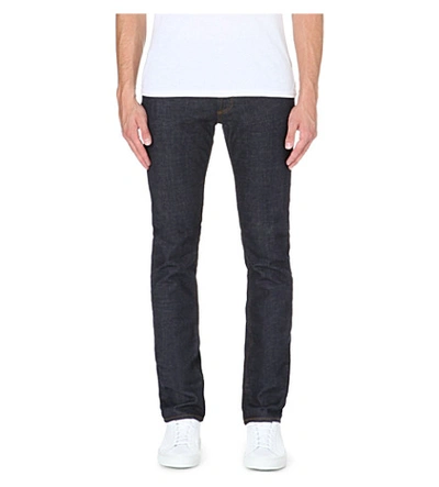 Sandro Tapered Slim Mid-rise Jeans In Raw-denim