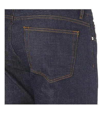 Shop Sandro Tapered Slim Mid-rise Jeans In Raw-denim