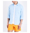 Vilebrequin Caroubis Regular-fit Linen Shirt In Sky Blue