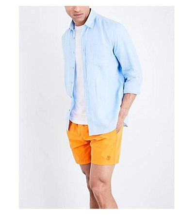 Shop Vilebrequin Caroubis Regular-fit Linen Shirt In Sky Blue
