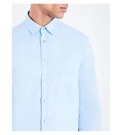 Shop Vilebrequin Caroubis Regular-fit Linen Shirt In Sky Blue