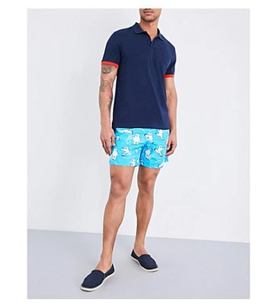 Vilebrequin Palatin Cotton-piqué Polo Shirt In Navy / Red