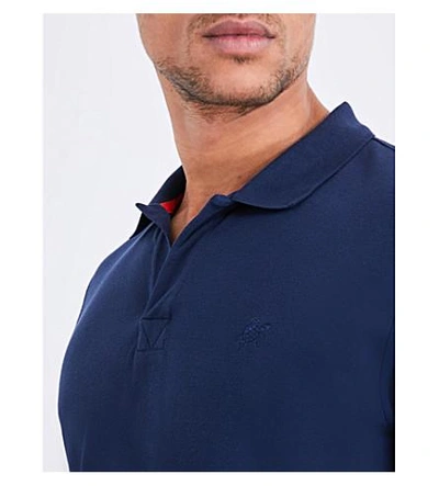 Shop Vilebrequin Palatin Cotton-piqué Polo Shirt In Navy / Red