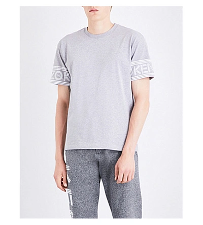 Kenzo Grey Logo Sleeves T-shirt | ModeSens