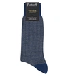 Pantherella Finsbury Patterned Wool-blend Socks In Dk Blue