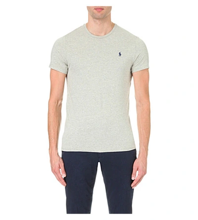 Polo Ralph Lauren Logo-embroidered Cotton-jersey T-shirt In Nw Grey Heather